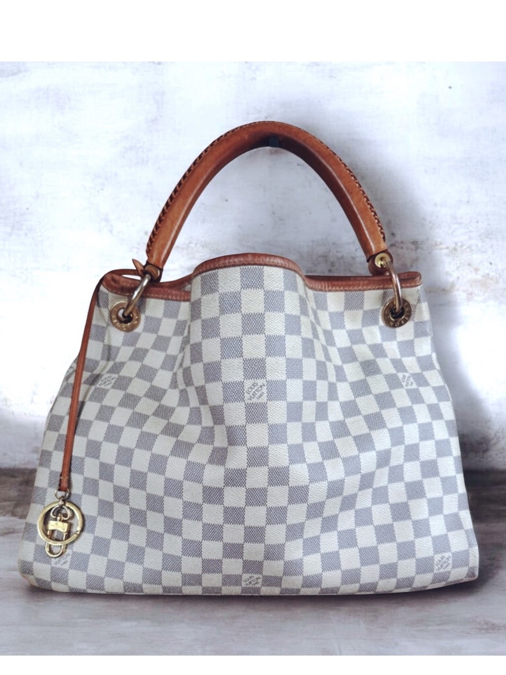 LOUIS VUITTON GM ARTSY AZURE HOBO BAG - Picture 1 of 14